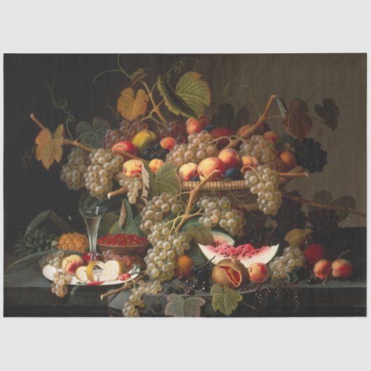 ブドウを使った静物生活 薄葉紙 (正面)