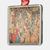 ブドウを集めること、ブドウの収穫の詳細 メタルオーナメント (左)