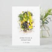 *～*ブドウイタリアAR21 QR RSVP Vineyard 結婚 招待状 (スタンド正面)