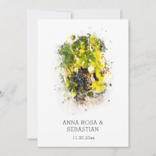 *～*ブドウイタリアAR21 QR RSVP Vineyard 結婚 招待状
