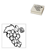 ブドウイラストレーションスタンプ ラバースタンプ (押印)