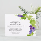 ブドウオンザつる植物ワイン結婚式招待状 招待状 (スタンド正面)