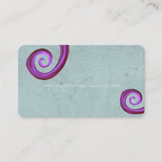 ブドウスパイラル黒板ヴィンテージ 名刺 (正面)