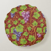ブドウパターン ラウンドクッション (裏面)