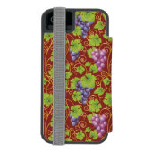 ブドウパターン INCIPIO iPhoneウォレットケース (フォリオ裏面)