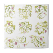 ブドウプリントタイル タイル (正面)