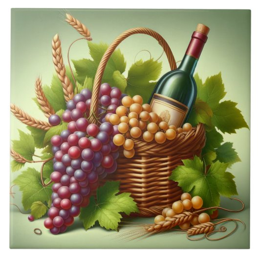 ブドウプリントタイル タイル (正面)