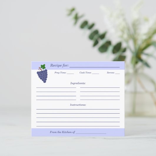 ブドウレシピカード (スタンド正面)