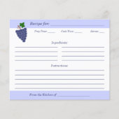 ブドウレシピカード (正面)