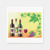 ブドウ付きワイン紙ナプキンス スタンダードカクテルナプキン (正面)