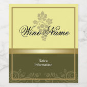 ブドウ付き白ワインラベル ワインラベル (シングルラベル)