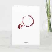 ブドウ及びワインのブドウ園記念日カード カード (裏面)