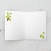 ブドウ及びワインのブドウ園記念日カード カード (内部)