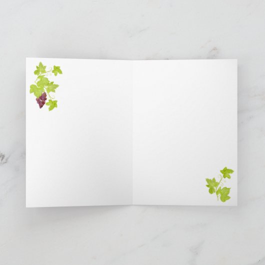 ブドウ及びワインのブドウ園記念日カード カード (内部)