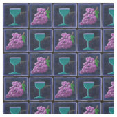 ブドウ及びワインは綿をタイルを張りました ファブリック (見本)