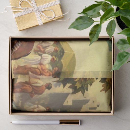 ブドウ収穫の美しいメキシコのカレンダーの女の子 薄葉紙 (ギフト)