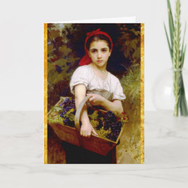 ブドウ収穫機誕生日 カード