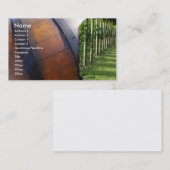 ブドウ園およびワインバレル 名刺 (正面/裏面)