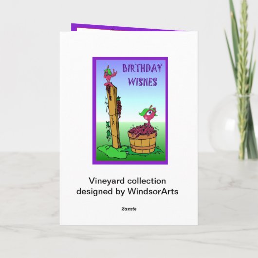 ブドウ園で カード (裏面)