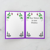 ブドウ園で カード (内部)