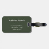 ブドウ園と自転車を持つトスカーナの風景 ラゲッジタグ (裏面横)