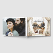 ブドウ園のワインファームイタリアントスカナの水彩写真 ゲストブック (全面)