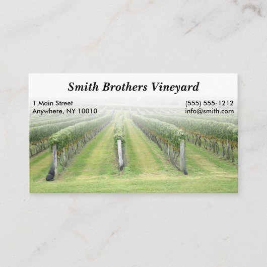 ブドウ園の名刺 名刺 (正面)