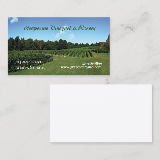 ブドウ園の名刺 名刺 (正面/裏面)