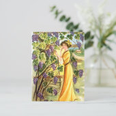 ブドウ園の女性 ポストカード (スタンド正面)