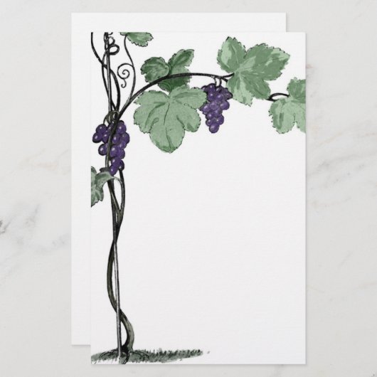 ブドウ園の文房具 便箋 (正面/裏面)