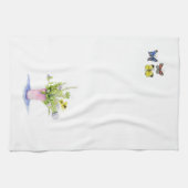 ブドウ園の花および蝶 キッチンタオル (横)