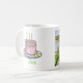 ブドウ園の誕生日のマグ コーヒーマグカップ (正面左)