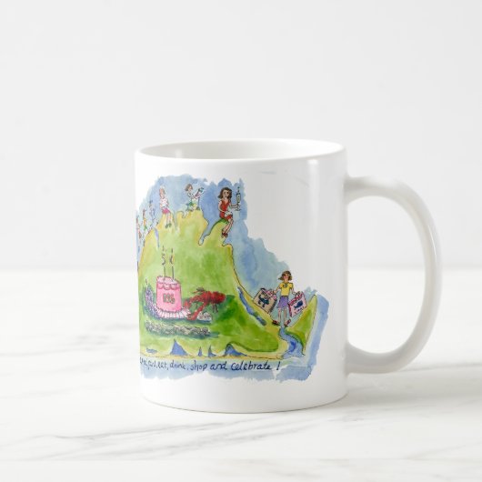 ブドウ園の誕生日! コーヒーマグカップ (右)