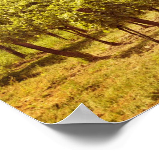 ブドウ園の風景 ポスター (角)