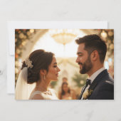 ブドウ園またはワイナリーの結婚式のお礼の写真カード 招待状 (裏面)