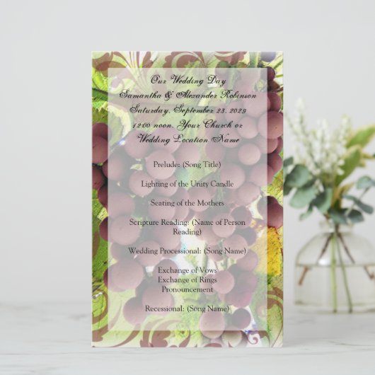 ブドウ園パープル/グリーングレープブドウ園プログラム (スタンド正面)