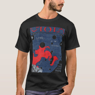 ブドウ園ポスター(黒)のビオラ Tシャツ