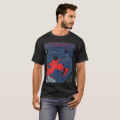 ブドウ園ポスター(黒)のビオラ Tシャツ (正面フル)