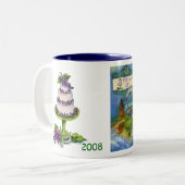 ブドウ園2008年の50を祝って下さい ツートーンマグカップ (正面左)
