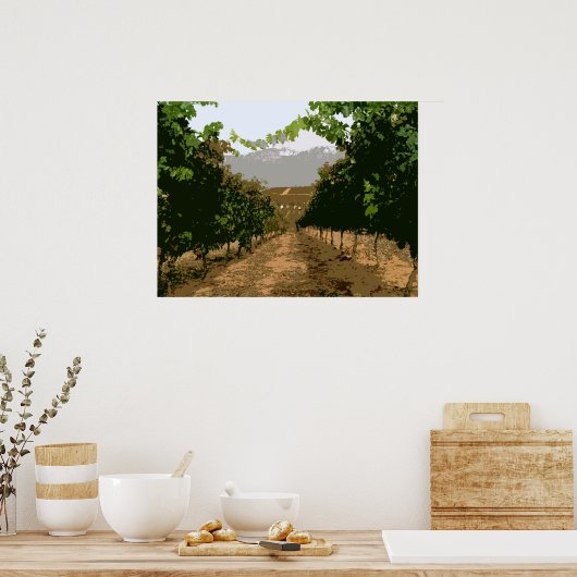 ブドウ園3 ポスター (キッチン)