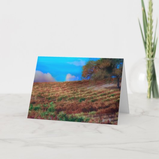 ブドウ園/ワインのサンキューカード サンキューカード (正面)