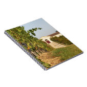 ブドウ園、小さいverdotのつる植物およびワイナリー ノートブック (右側)