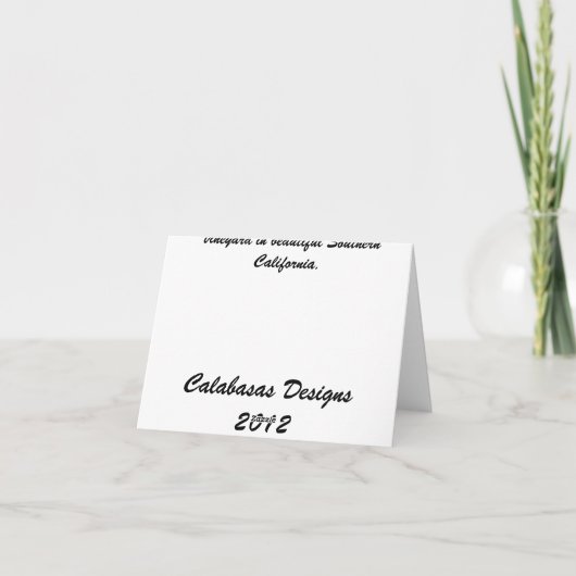 ブドウ園Notecard カード (裏面)