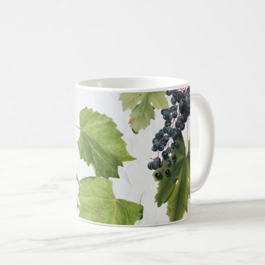 ブドウ地中海のヴィネヤードギリシャ島 コーヒーマグカップ (正面右)