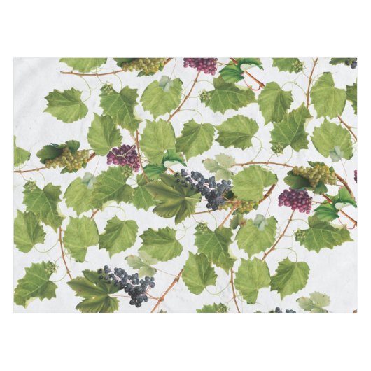 ブドウ地中海のヴィネヤードギリシャ島 テーブルクロス (正面(横))