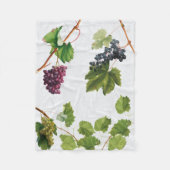 ブドウ地中海のヴィネヤードギリシャ島 フリースブランケット (正面)