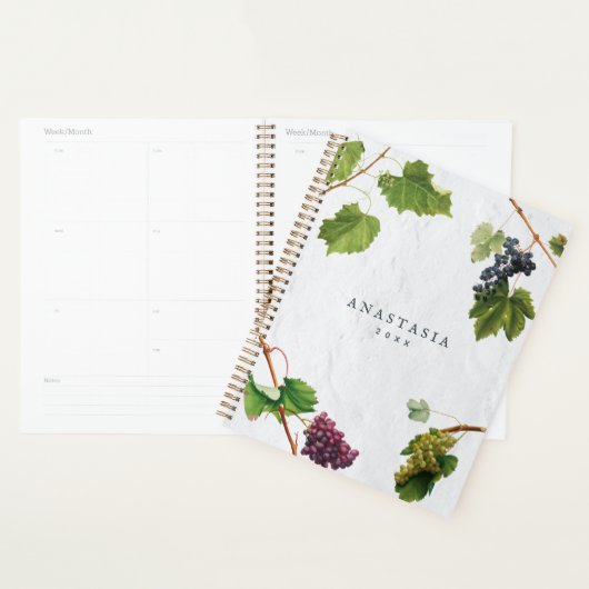 ブドウ地中海のヴィネヤードギリシャ島 プランナー手帳 (ディスプレー)