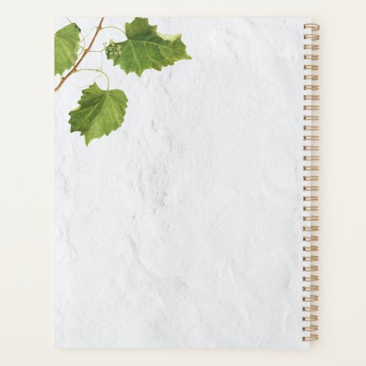 ブドウ地中海のヴィネヤードギリシャ島 プランナー手帳 (裏面)