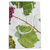 ブドウ地中海のヴィネヤードギリシャ島 ミディアムペーパーバッグ (裏面)