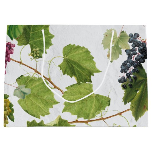 ブドウ地中海のヴィネヤードギリシャ島 ラージペーパーバッグ (正面)